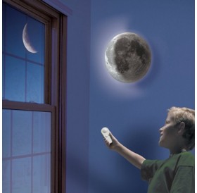 Creative Remote Control Moon-shape Romantic Wall Lamp